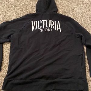Women’s black VICTORIA SECRET zip up hoodie